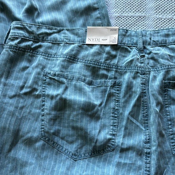 NYDJ NWT Teresa Wide Leg Summer Stripe Placket Pants - Picture 12 of 12